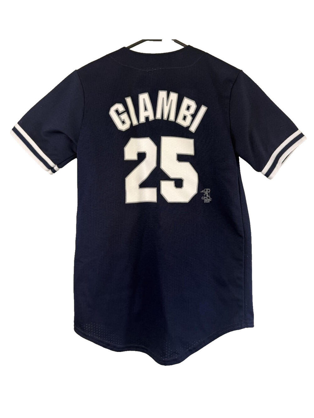 VTG Jason Giambi YOUTH Large Majestic Away Jersey #25 New York Yankees Stitch